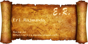 Erl Rajmunda névjegykártya